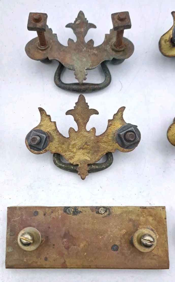 Antique/Vintage Handles Hardware Lot Furniture Drawer Pulls Handles Metal Brass