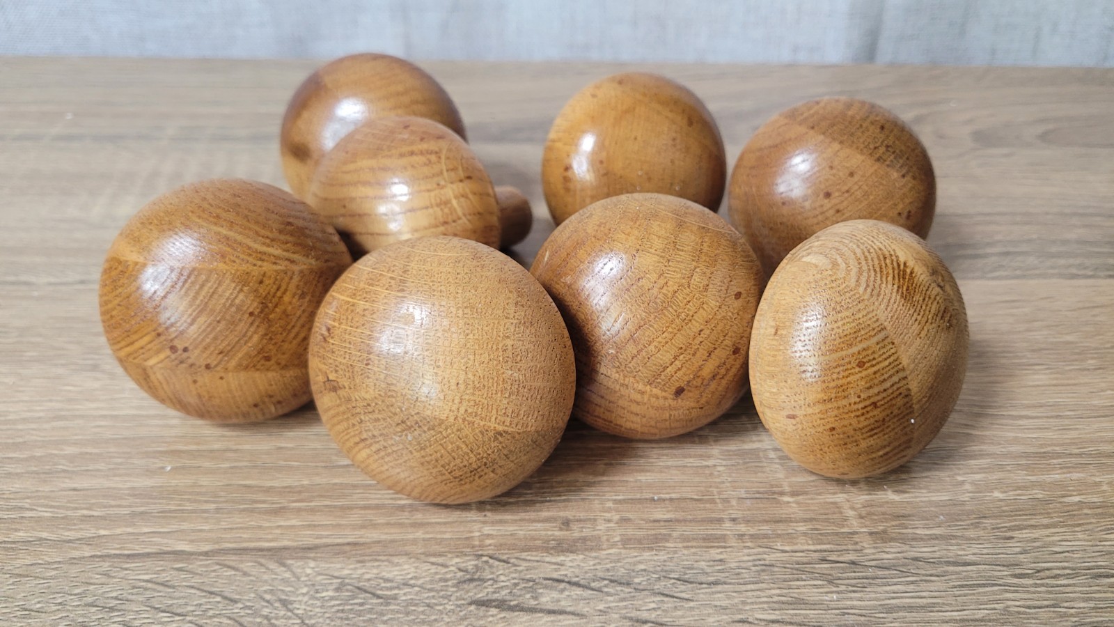 Vintage Wood Drawer Pulls Mushroom Shaped