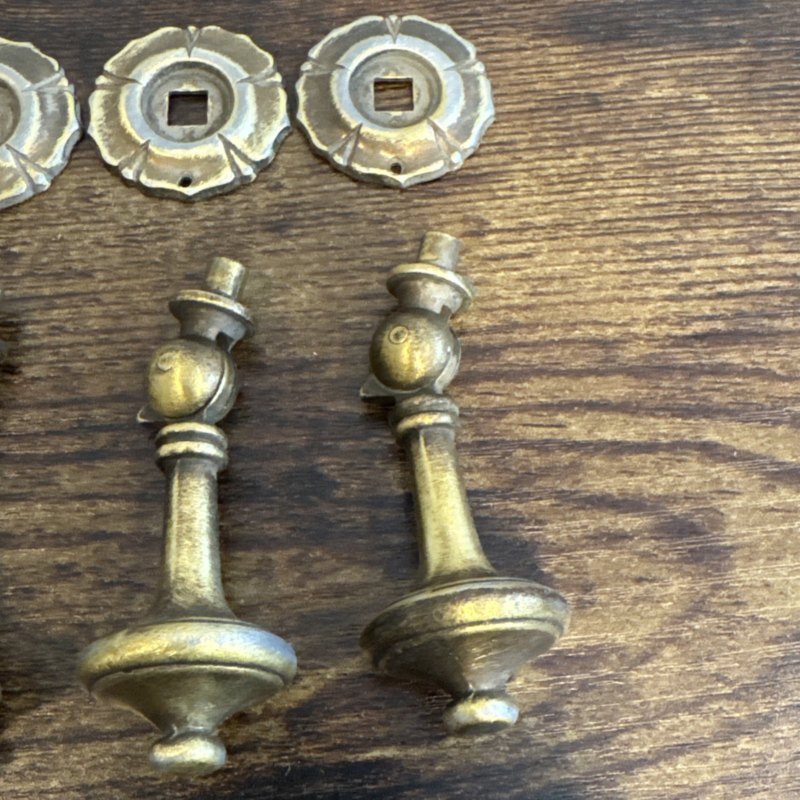 Drexel Esperanto Drawer Pulls (8) Teardrop Dresser Nightstand Backplate Vintage