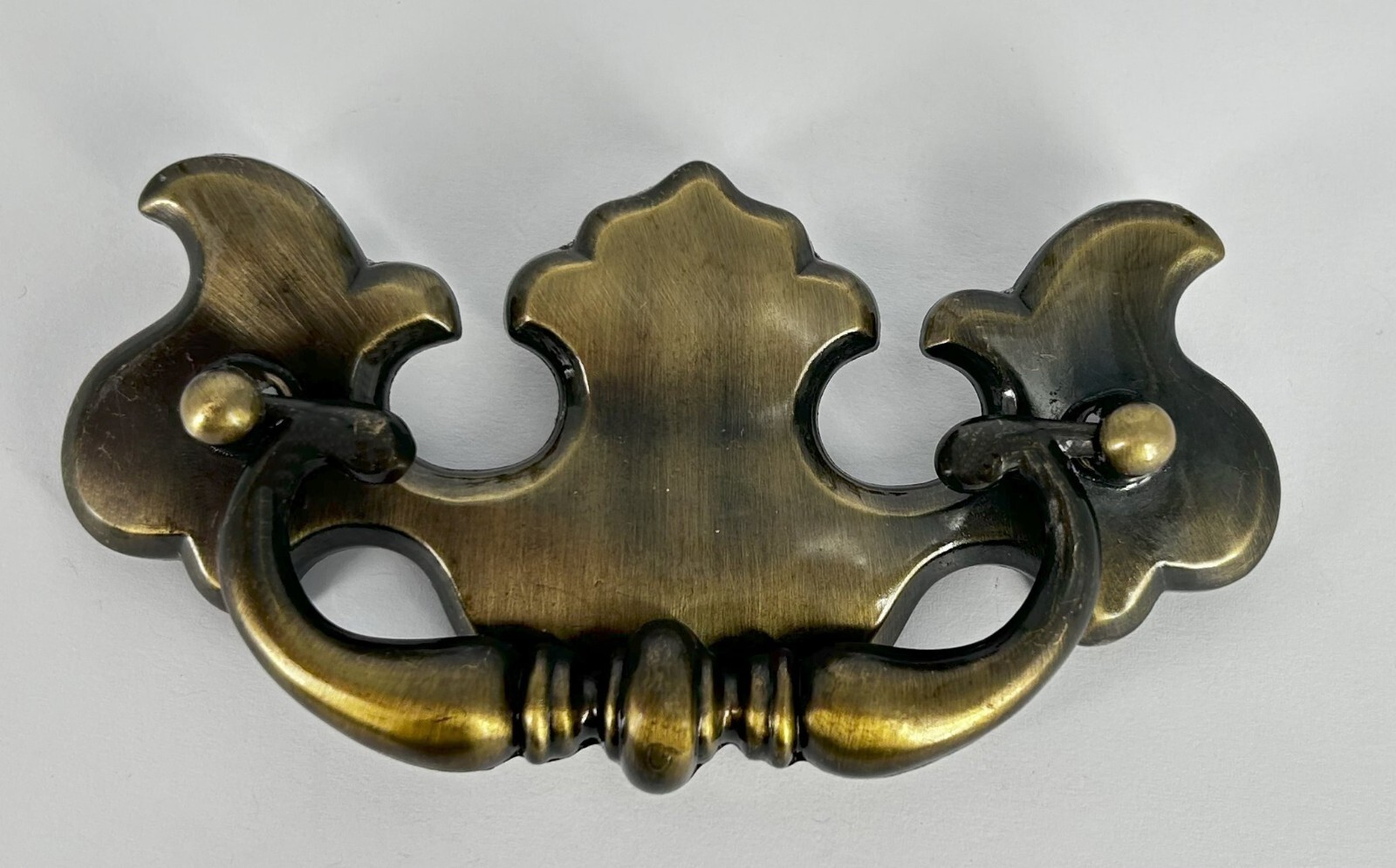 Batwing Style Drawer Pulls – Vintage Finish with Drop Bail Handle -Sold in Pairs