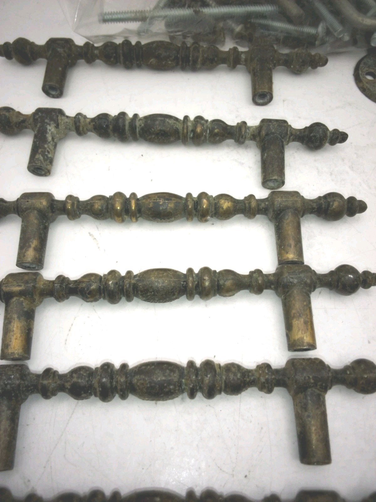 Lot 15 PCS Vintage Allison Drawer Handles Plaques Brass Japan