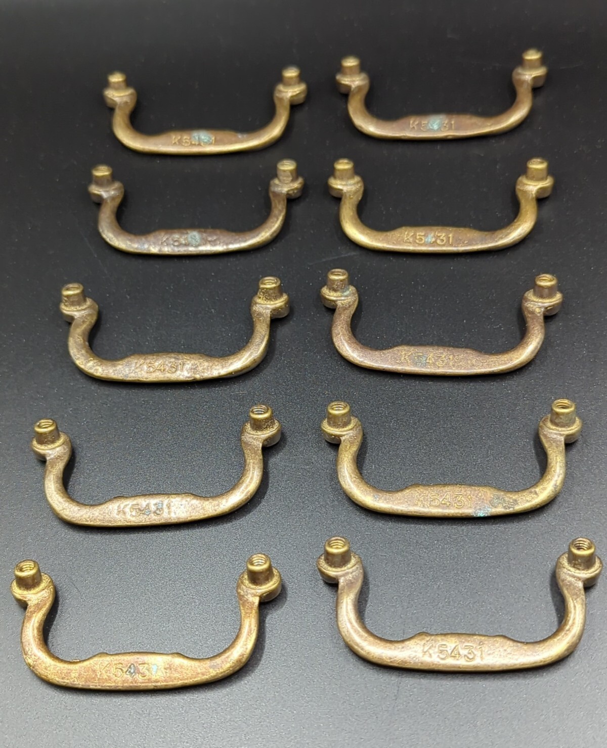 Lot of 10 Keeler Brass K543 Drawer Cabinet Door Pull Handles 2 1/4 Inch Centers