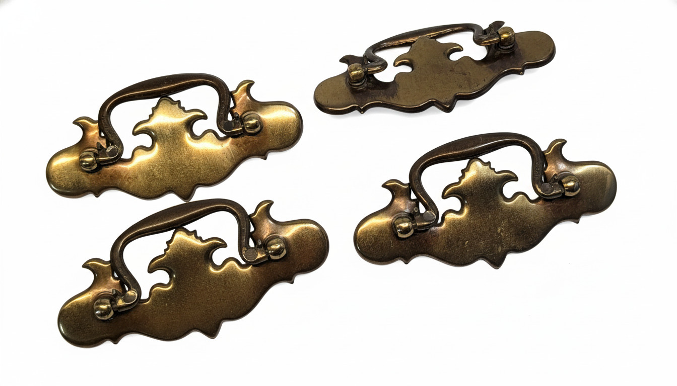 5″ KBC Keller Brass Company Drawer Pulls 4694/2504 Chippendale Batwing Queen Ann