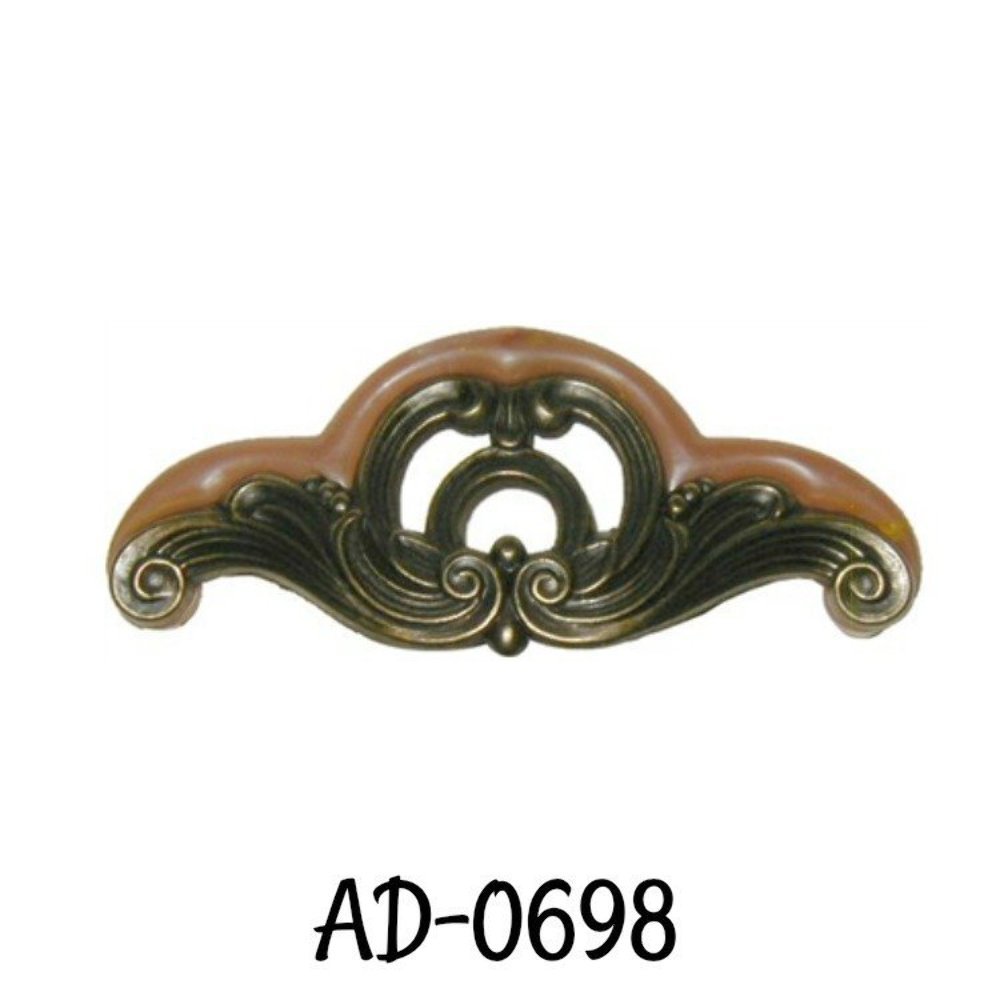 Waterfall Style Drawer Pull bakelite tortoise shell antique brass Vintage Old