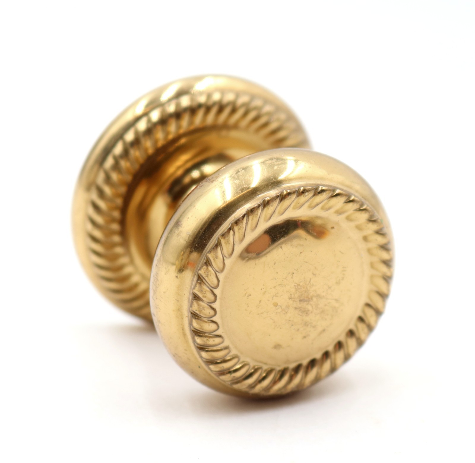 Traditional 1.375 in. Rope Brass Drawer Cabinet Knob
