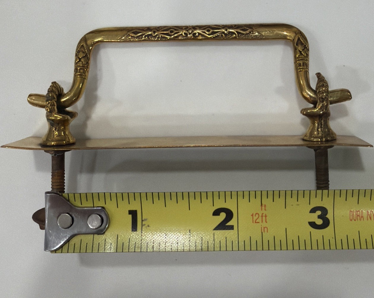 Set of 8 VTG EASTLAKE STYLE Brass Dresser Pulls Rectangular Art Deco Victorian