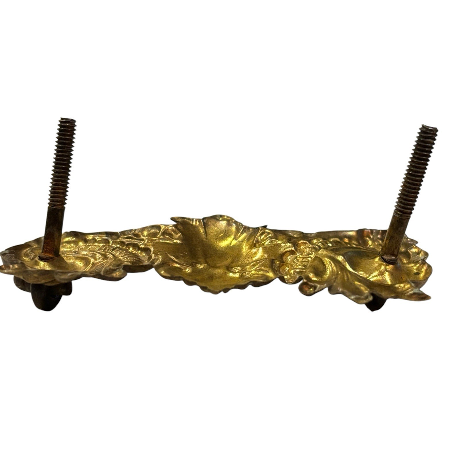 Antique Ornate Victorian Brass Drawer Dresser Bail Pull Handle