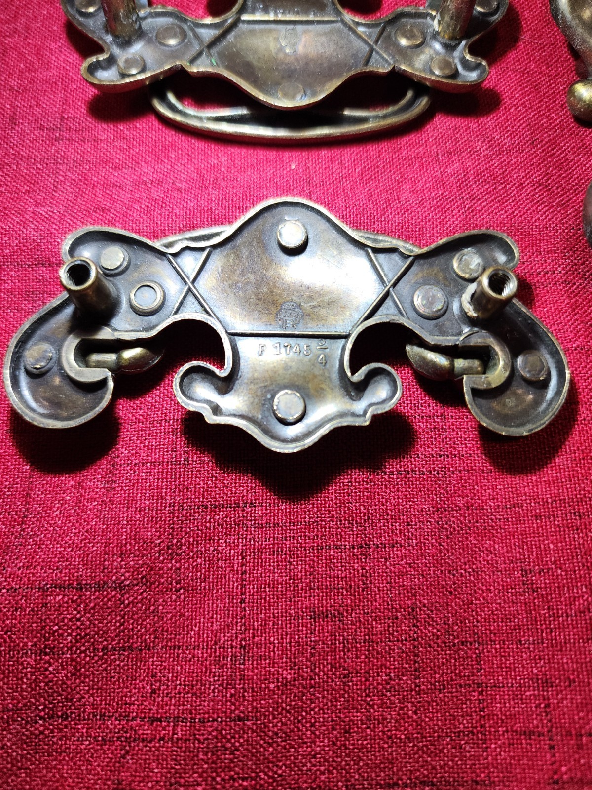 8 Vintage Brass Baldwin Drawer Pulls Batwing Chippendale Style