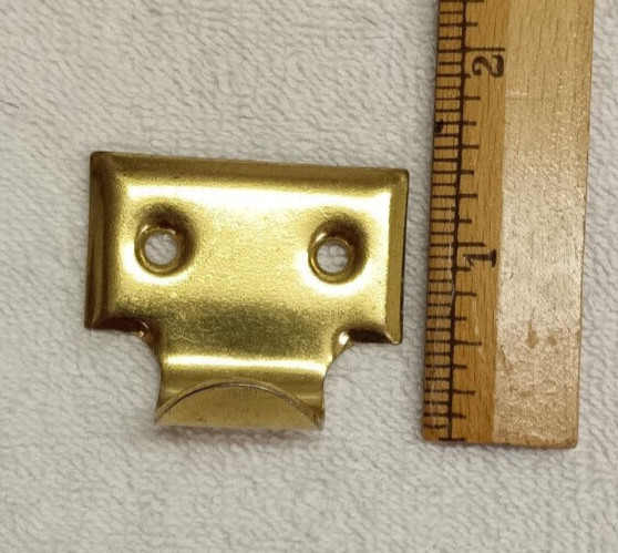 BRASS ICE BOX,BIN, DOOR OR DRAWER CURVED FINGER PULL/LIFT, NEW OLD STOCK,UNUSED