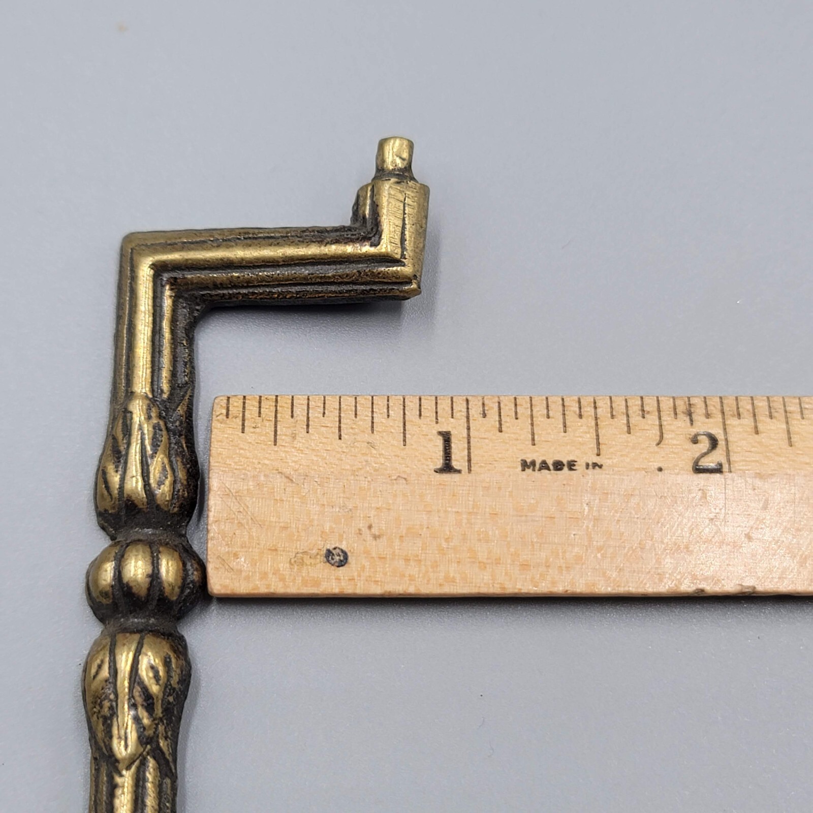 Vtg Leaf Brass Bail Drop Drawer Pull Hardware Set of 4 Reclaimed Part 3″
