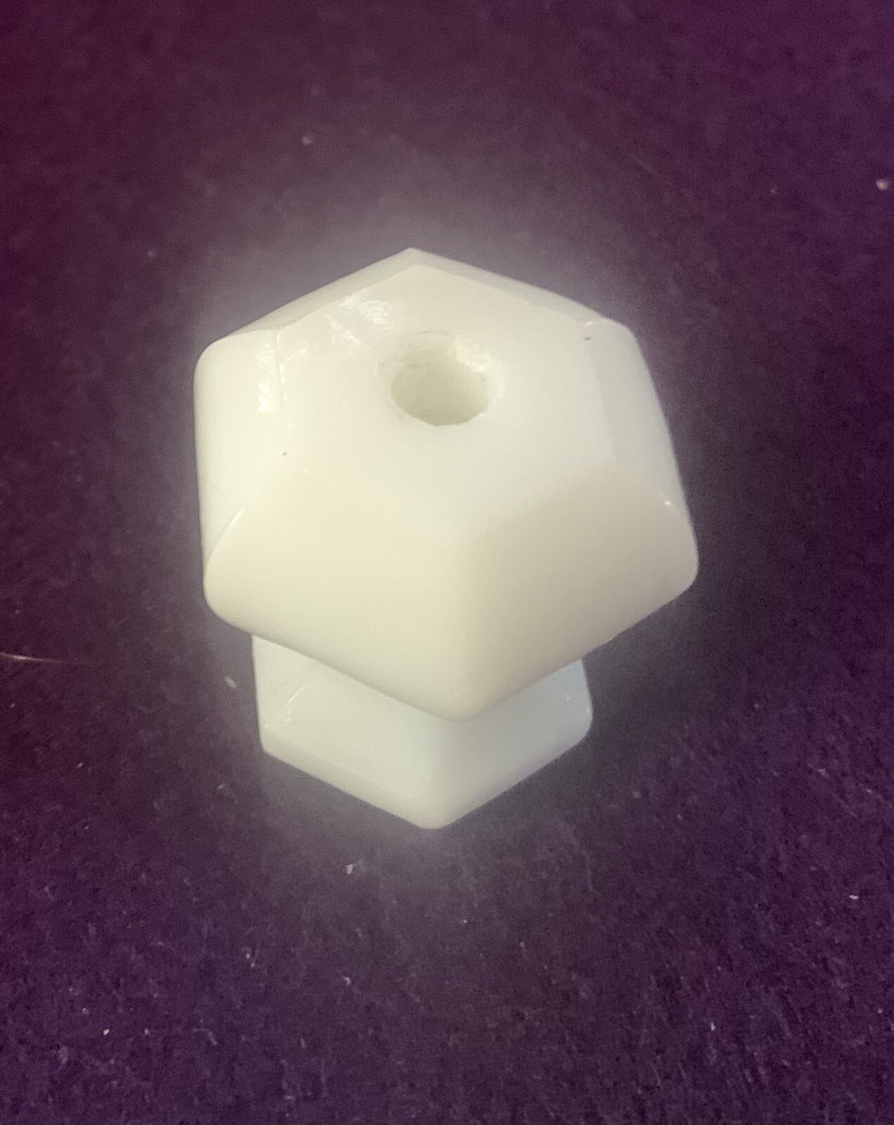 1.25” Antique Hardware Drawer Pull Cabinet Knob hexagon Porcelain milk glass