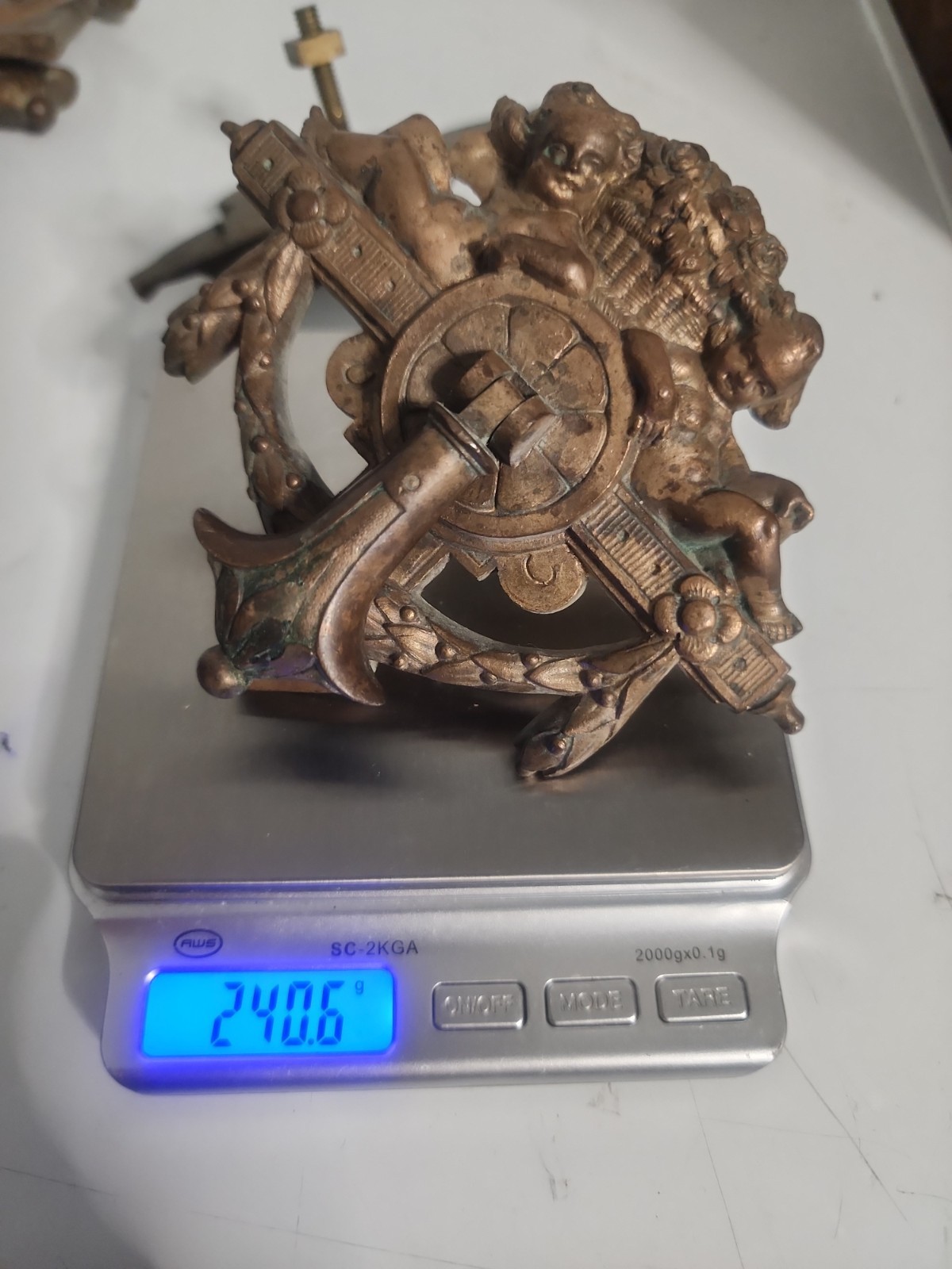 ULTRA RARE Set of 8 Antique 19th-Century French Rococo Bronze Putti Pulls