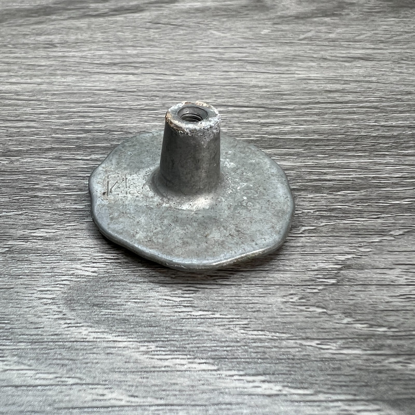 Vintage Drawer Pull Round Single Knob NLCO 63 – 3469 Metal Unknown Oigins