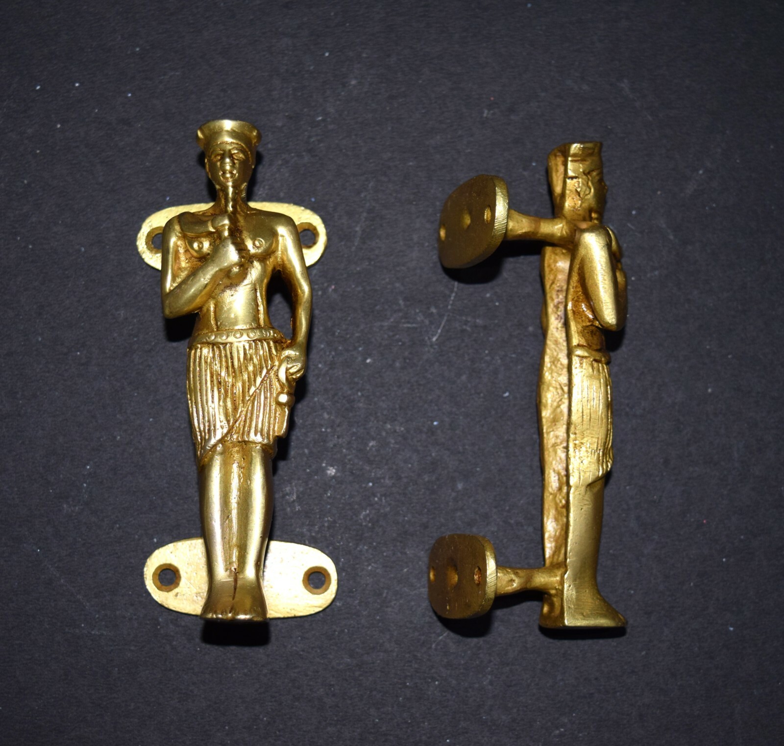 Brass Egypt Man Handle Pair King Door Pull Imperial Style Cabinet Handle EK699
