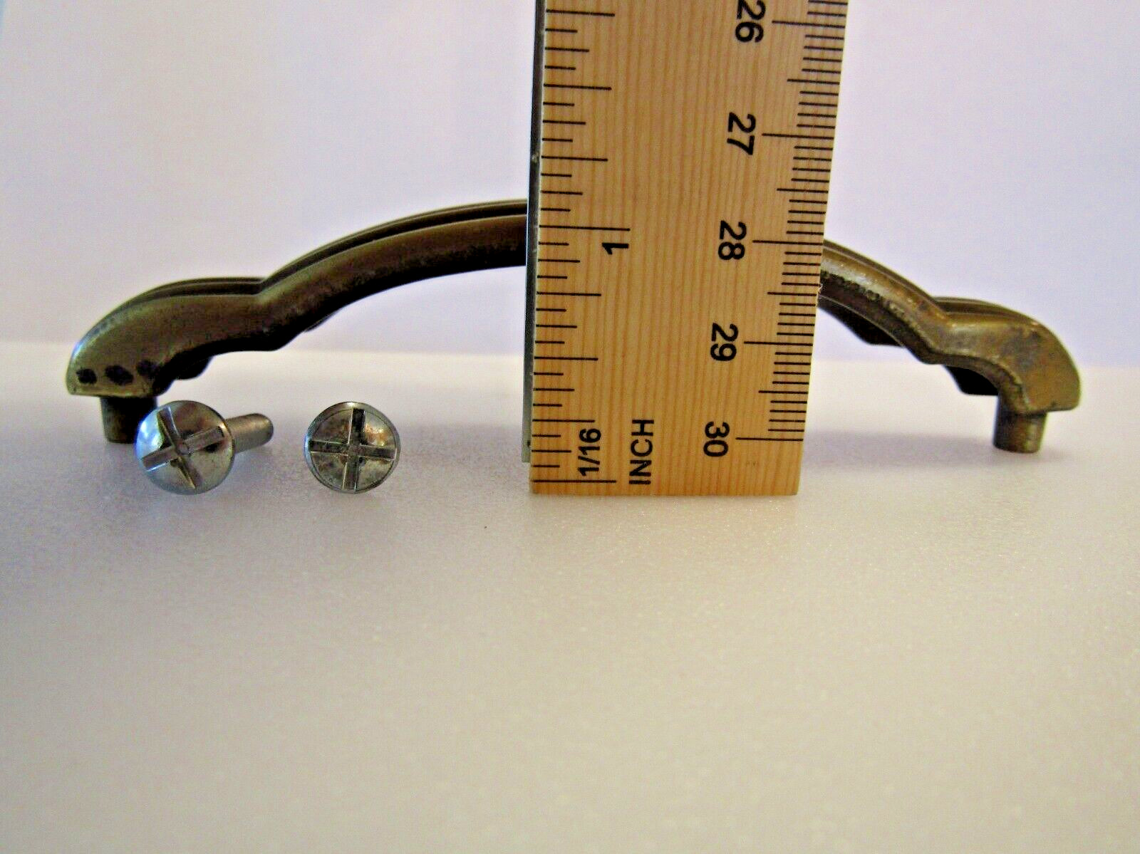 Vintage Ribbed Drawer Pulls Grooved Arched Keeler Brass Cabinet Door Handles