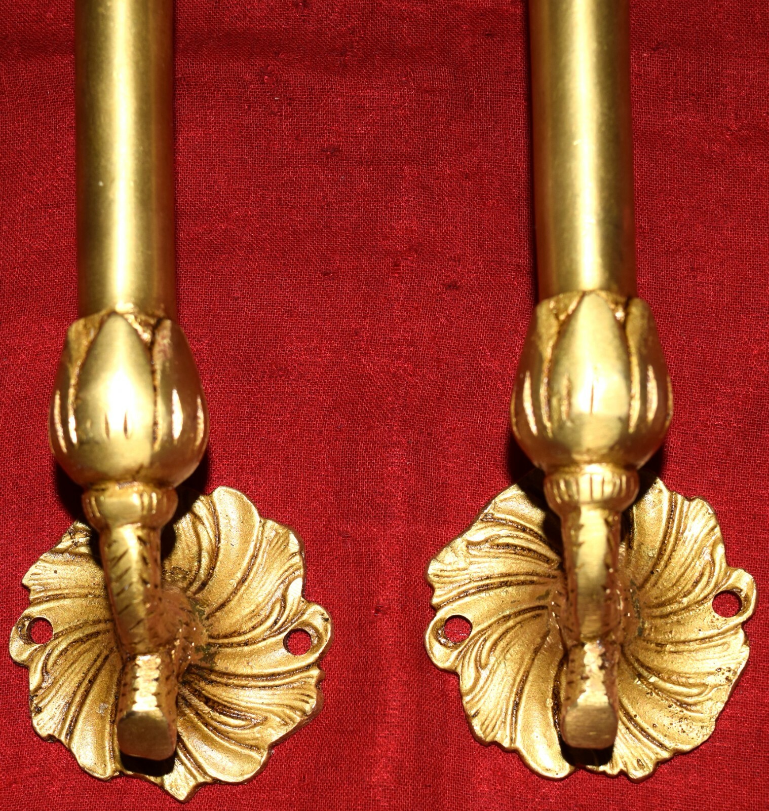 Brass Garden Door Pull Set 9” Inches Flower Shape Handle Restaurant Gate EK512