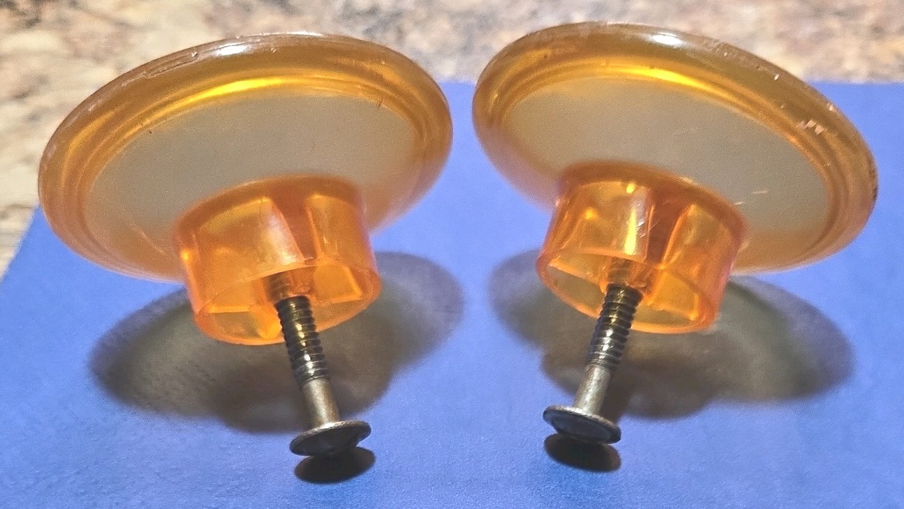 A Pair of Antique Vintage 2 Drawer Knobs Pulls Handles Art Deco 2 inch