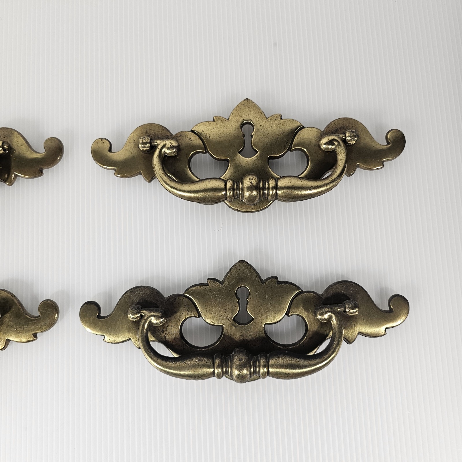 4 Vintage Keeler Brass Co. N12710 Drawer Pulls 8 Inch, Set of 4, Large