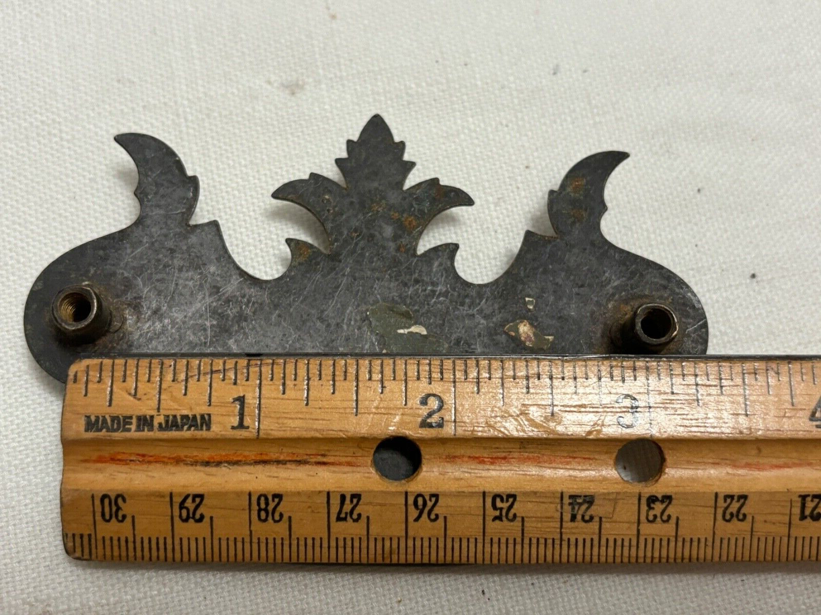 12 Chippendale Batwing Vintage Stamped Metal Drawer Pulls w Bails 2 Sizes