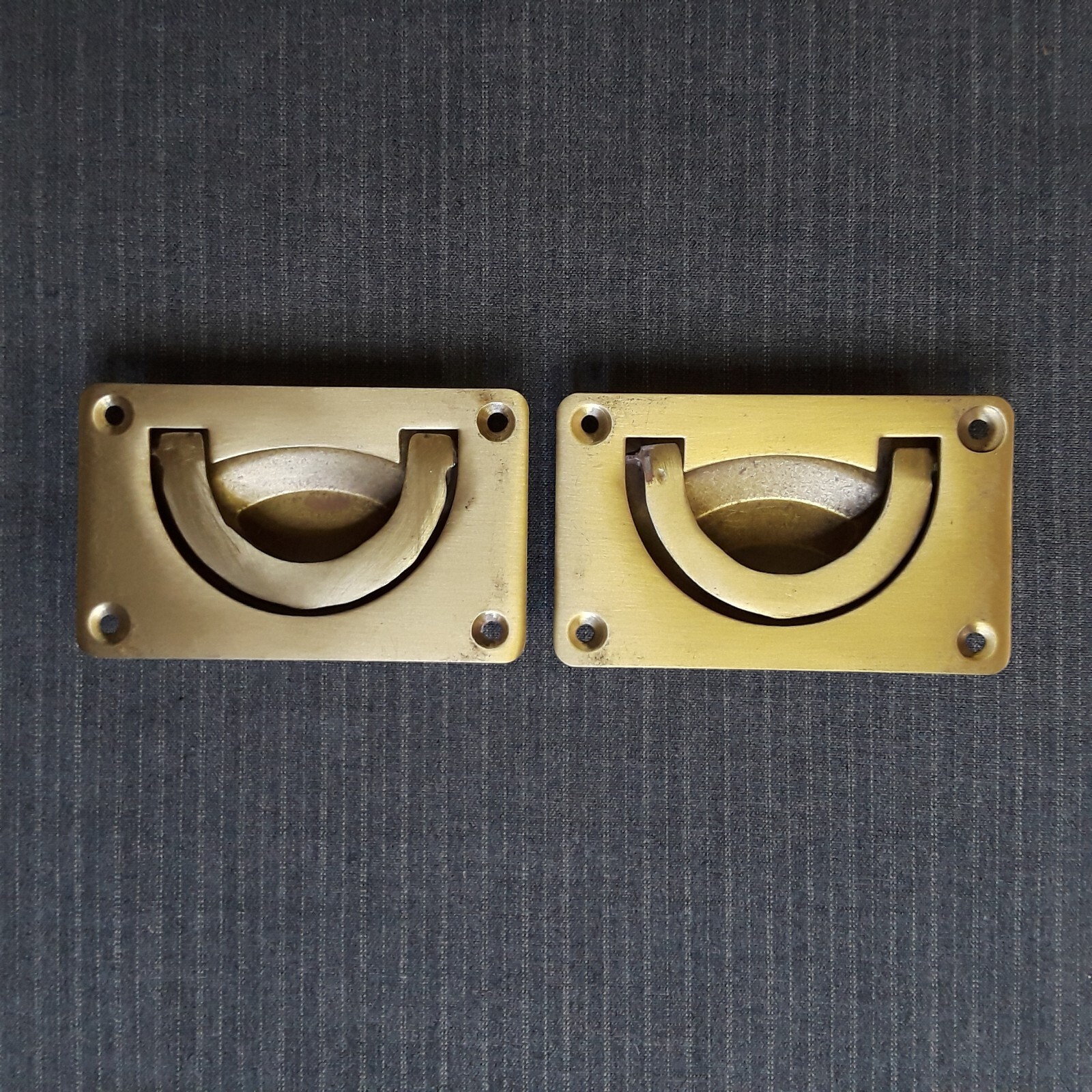 Chinese Brass Drawer Pulls Hardware Asian Japanese Pair Set of 2 New