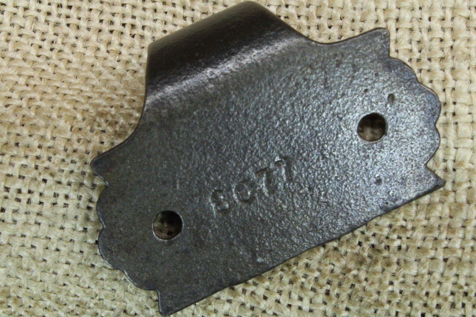 Old Window Sash Lift Pull Restored Cast Iron Eastlake Geometric X Flower Pattern