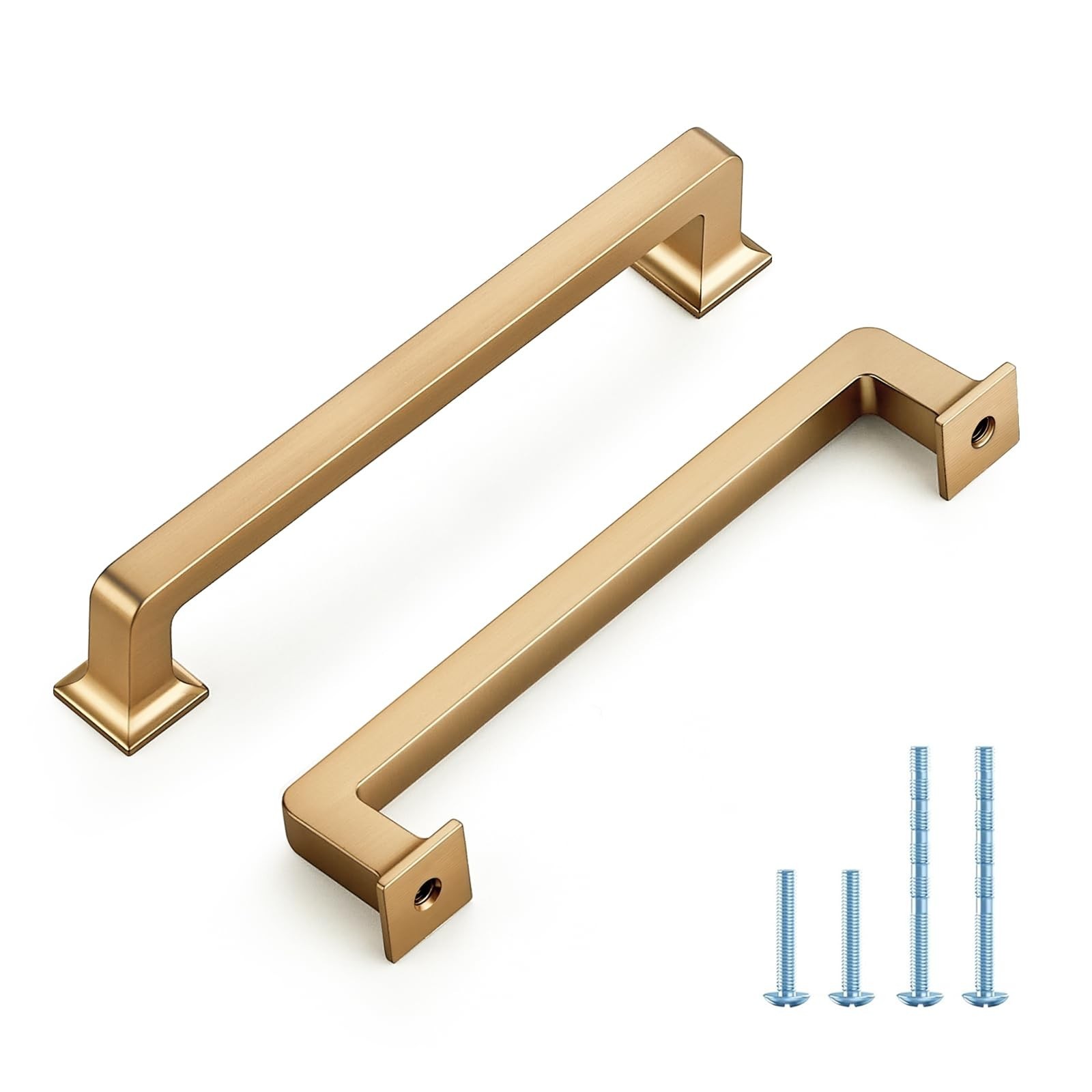 10 Pack 5 Inch Champagne Bronze Cabinet Handles Solid Zinc Alloy Pulls for Ki…