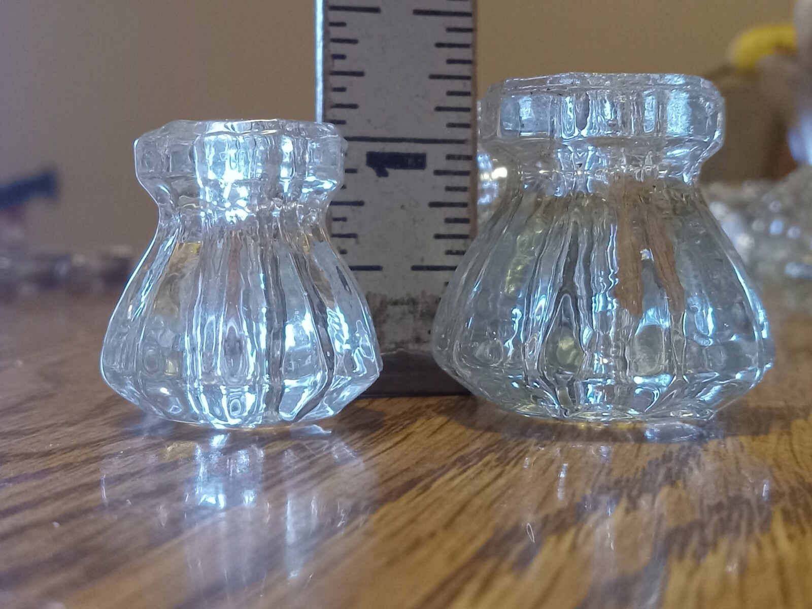 Set 15 Drawer Knobs Antique Clear Crystal Glass Dresser Cabinet Pulls Hardware