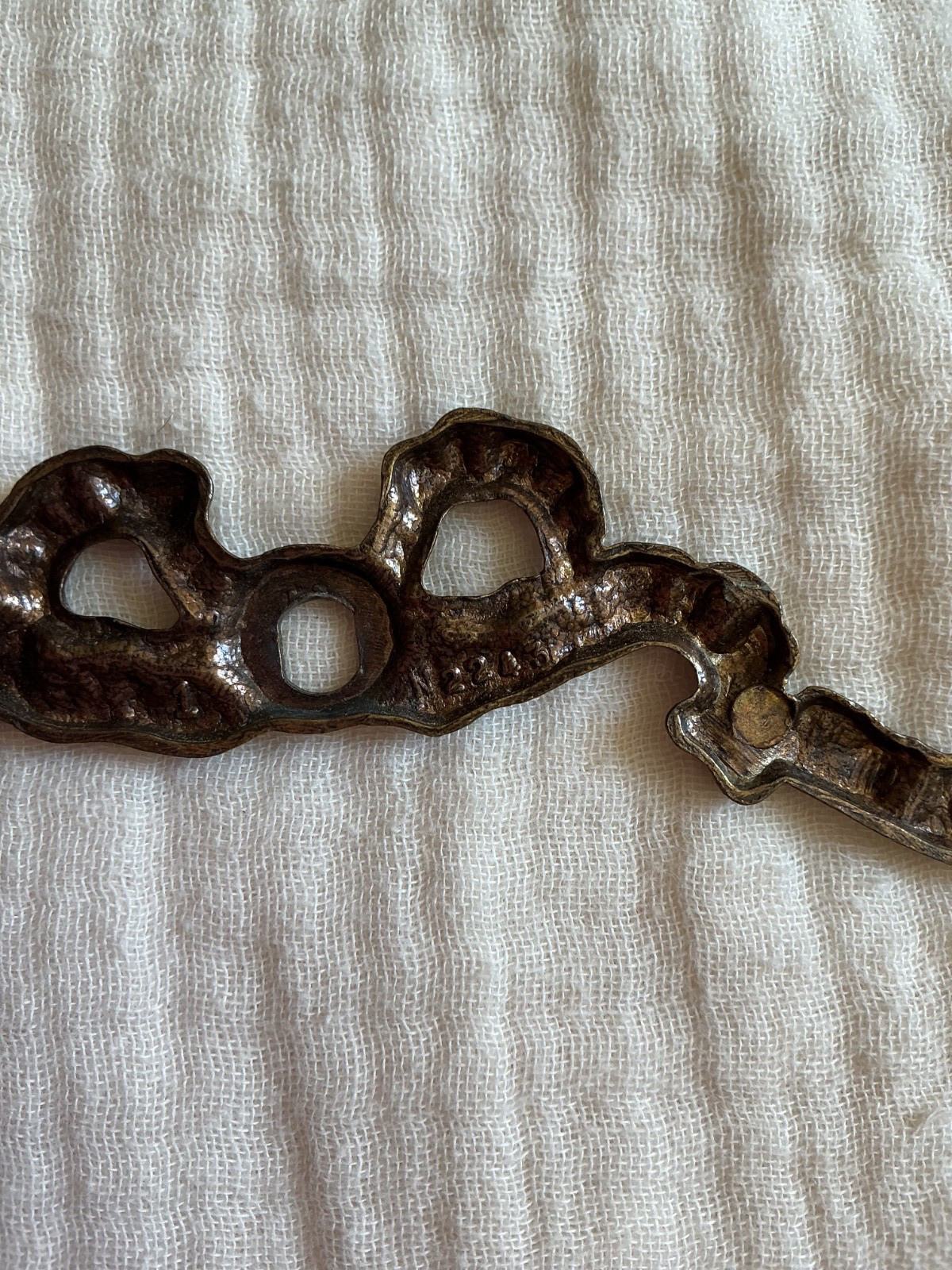 5 Vintage KBC Keeler Brass N2243 N1564 Bow Wreath Ring Drawer Pulls 4”