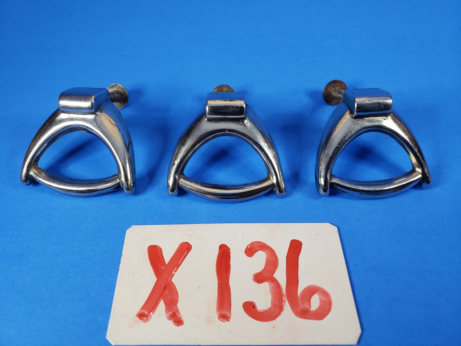 Drawer Pulls Cabinet Knobs Nickel Plated Cast Brass Single Post Vintage