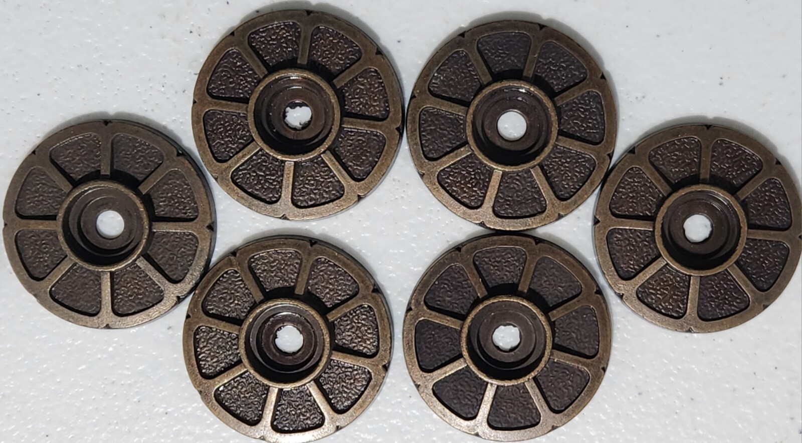 Vintage 37 M Brand 1 Inch Round Drawer Back Plates