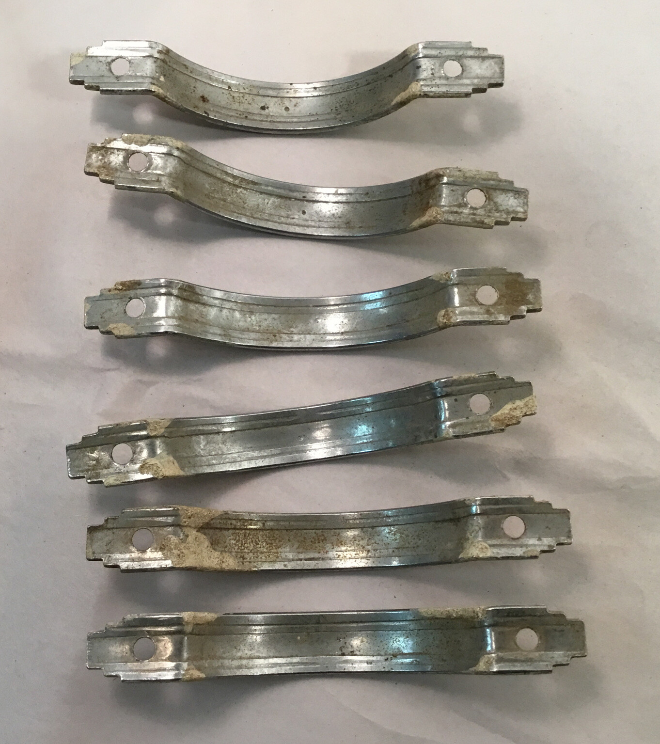 Vintage Drawer Pulls, Painted, Mid Century Modern. ~37 total
