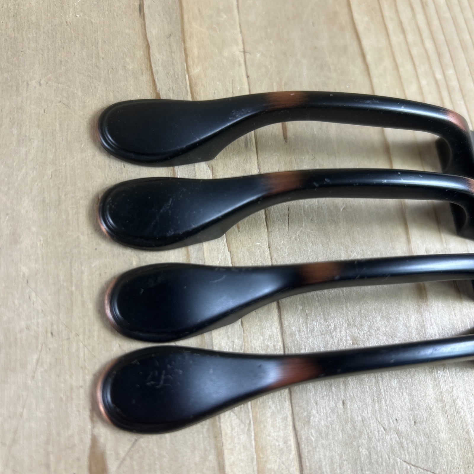 Vintage Drawer Pulls Set Of 8 Black Copper Rub Nickel 5” With New Screws