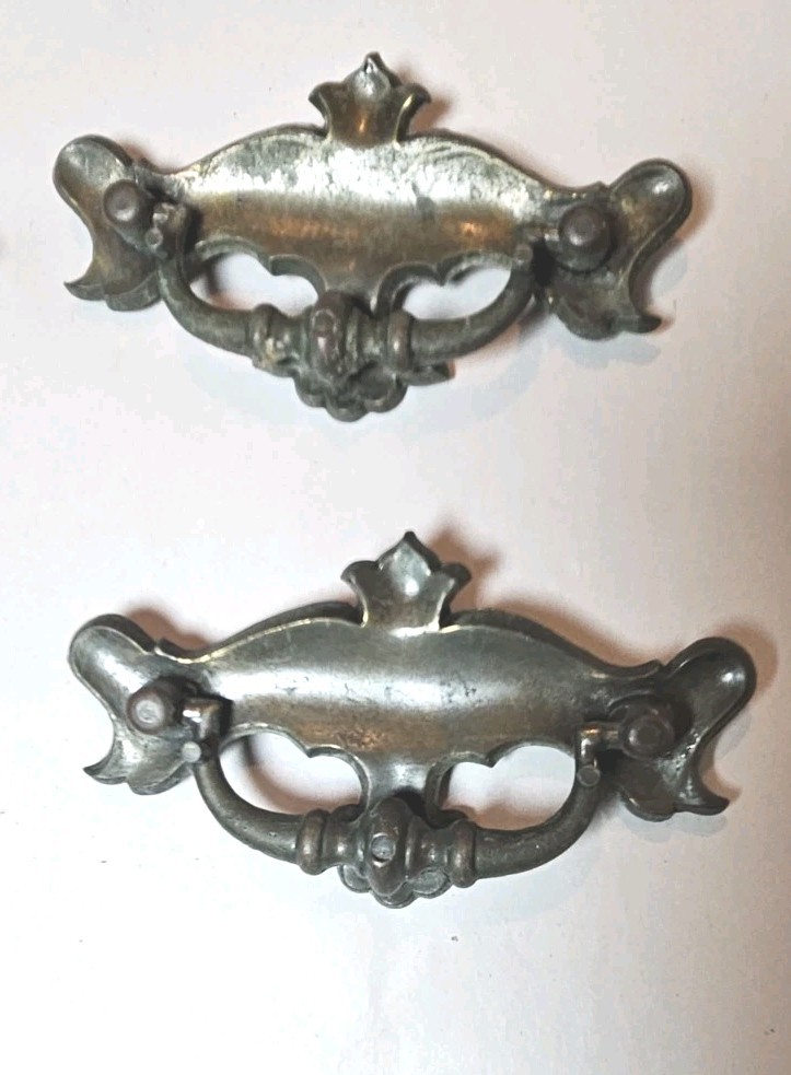 Vintage Keeler Brass Co KBC P2308 Chippendale Bail Pulls 2-1/4″ Center Set of 7