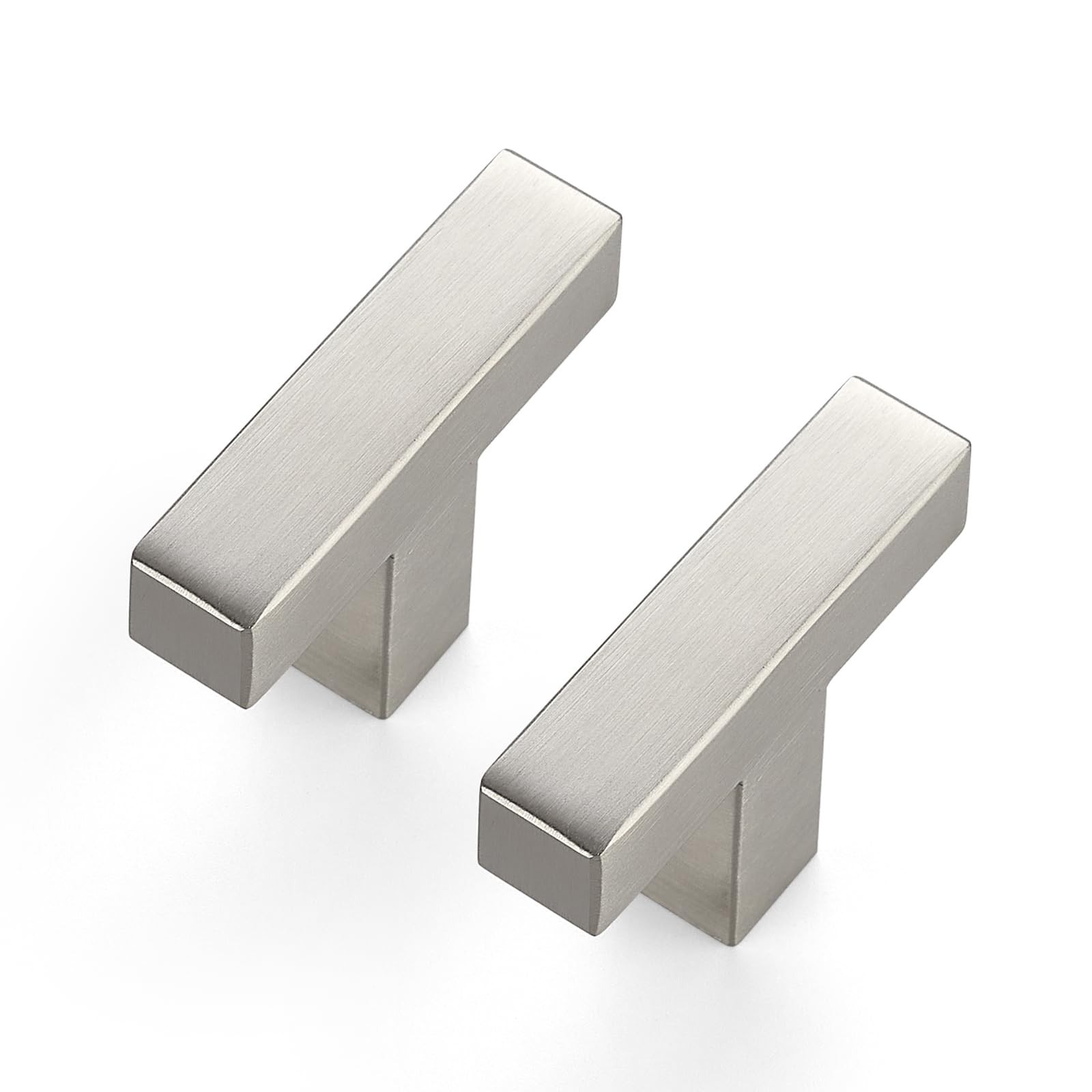 10 Pack Brushed Nickel Cabinet Pulls, 2 Inch Cabinet Door Handles with Single…