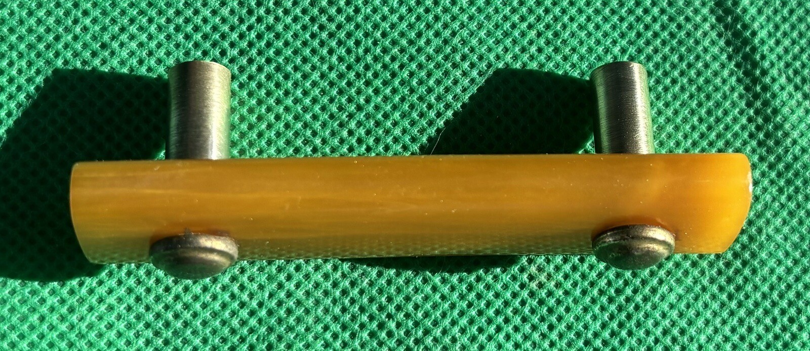 Art Deco Antique Hardware Tortoise Butterscotch Bakelite Drawer Pull 2”centers