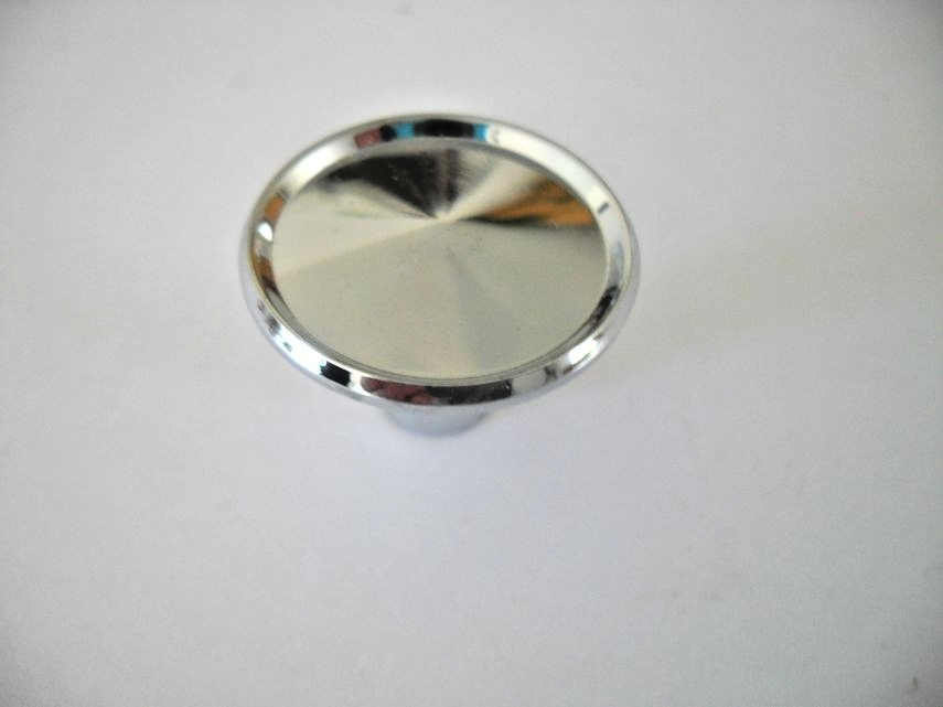Vintage Nos 1″ Chrome Drawer Knob Convex Face Cabinet Handle Sears 60101