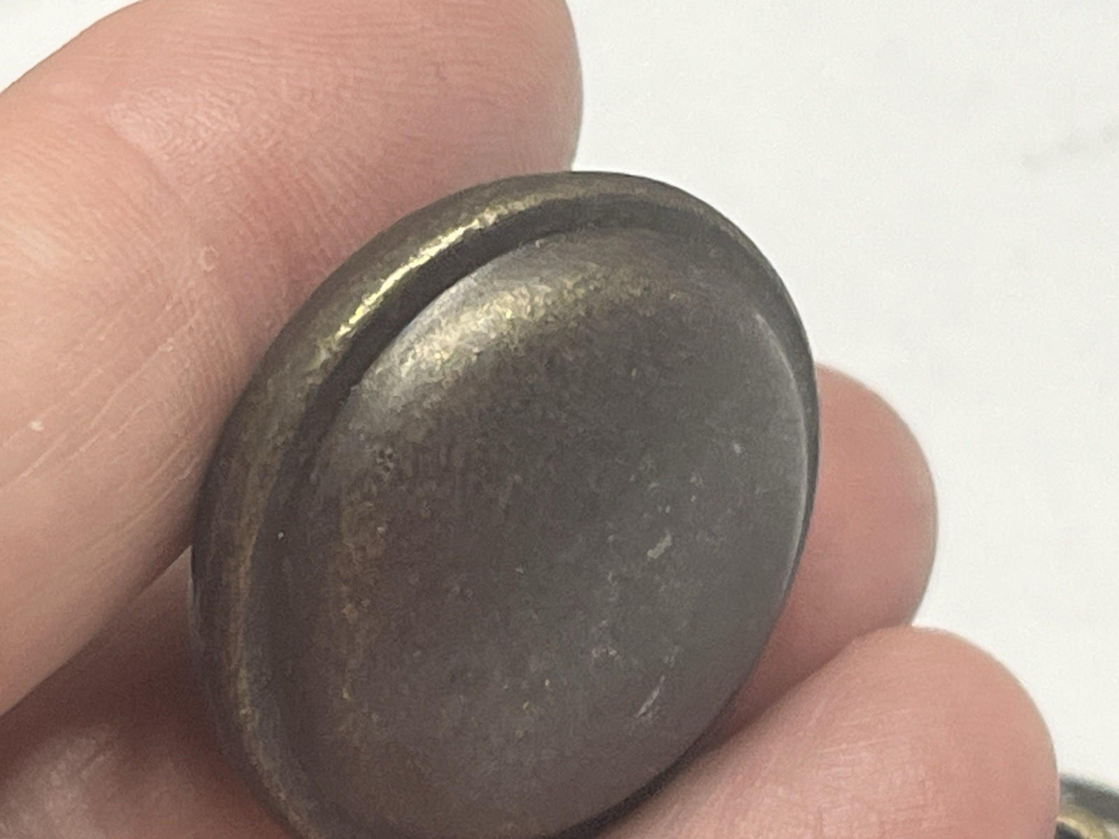 Vintage Lot (6) NOS KBC Heavy Round Dark Antique Bronze Drawer/Cabinet Knobs