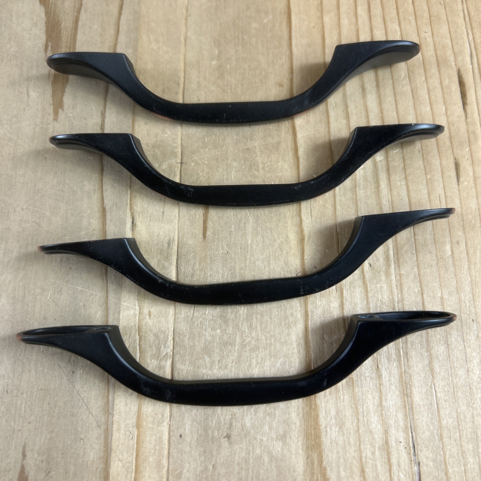 Vintage Drawer Pulls Set Of 8 Black Copper Rub Nickel 5” With New Screws