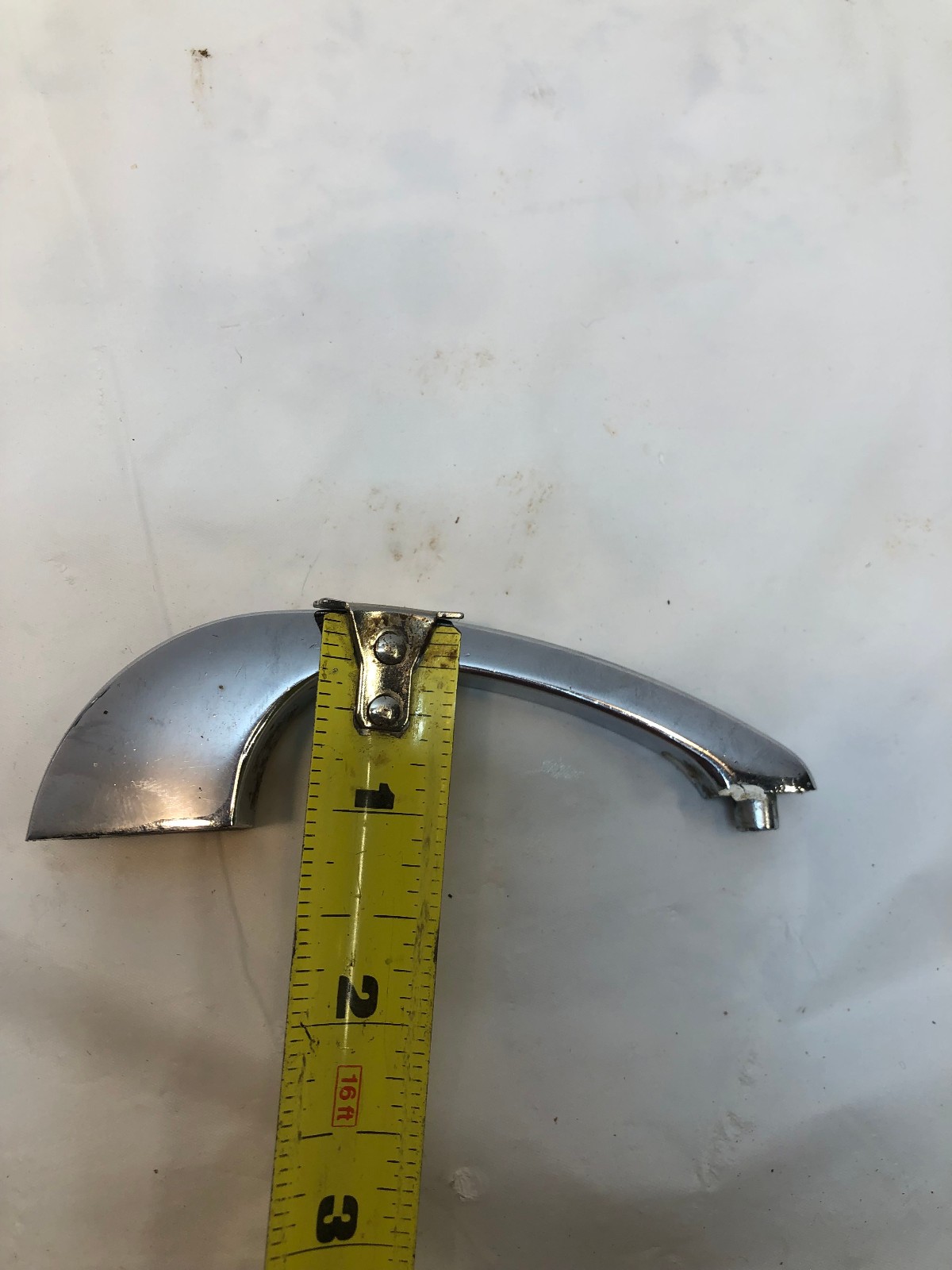 5 Vintage MCM Chrome Drawer Pulls Ribbed Cabinet Door Handles 3.5″ Centers