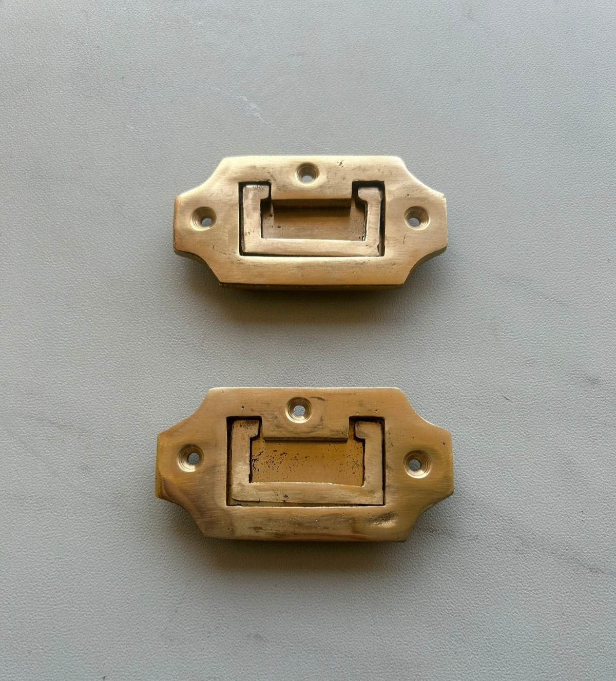 Brass Modern Hidden Recessed Concealed Flush Grip Pull Knob Handle DrawerCabinet