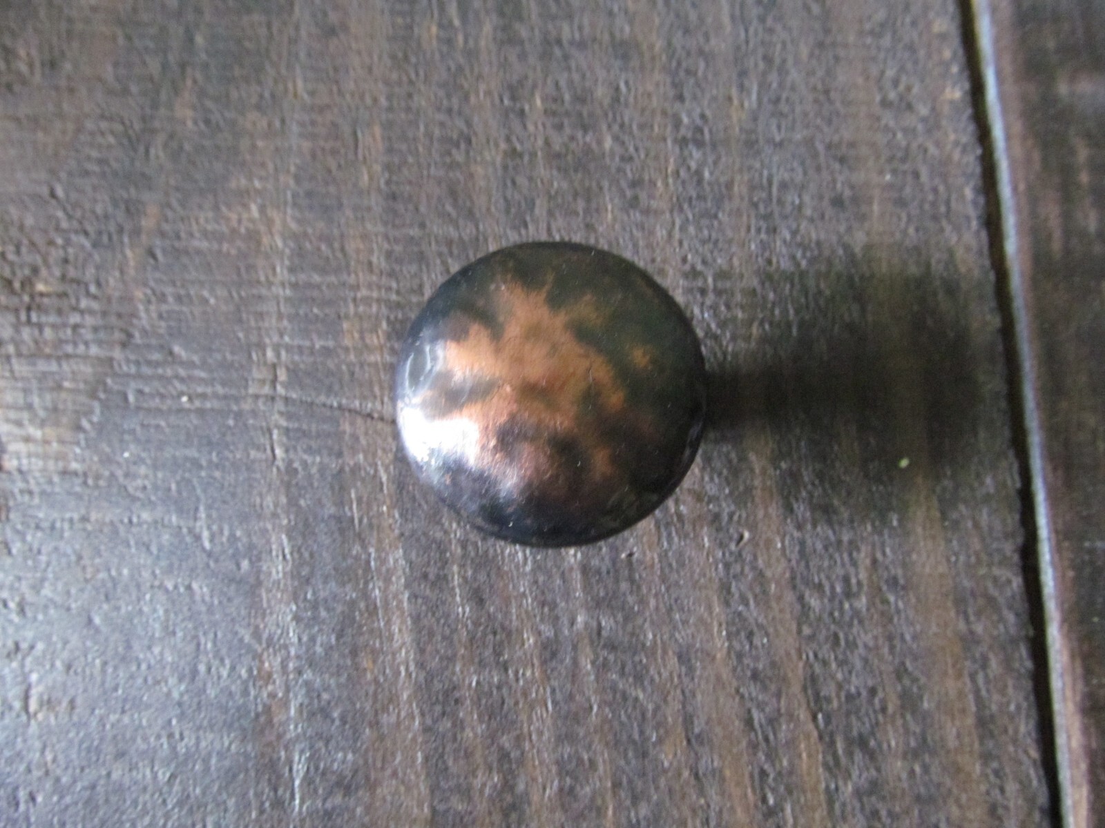 VTG Hammered Burnished Copper Tone Knob Cabinet Pull Round 1 1/4″