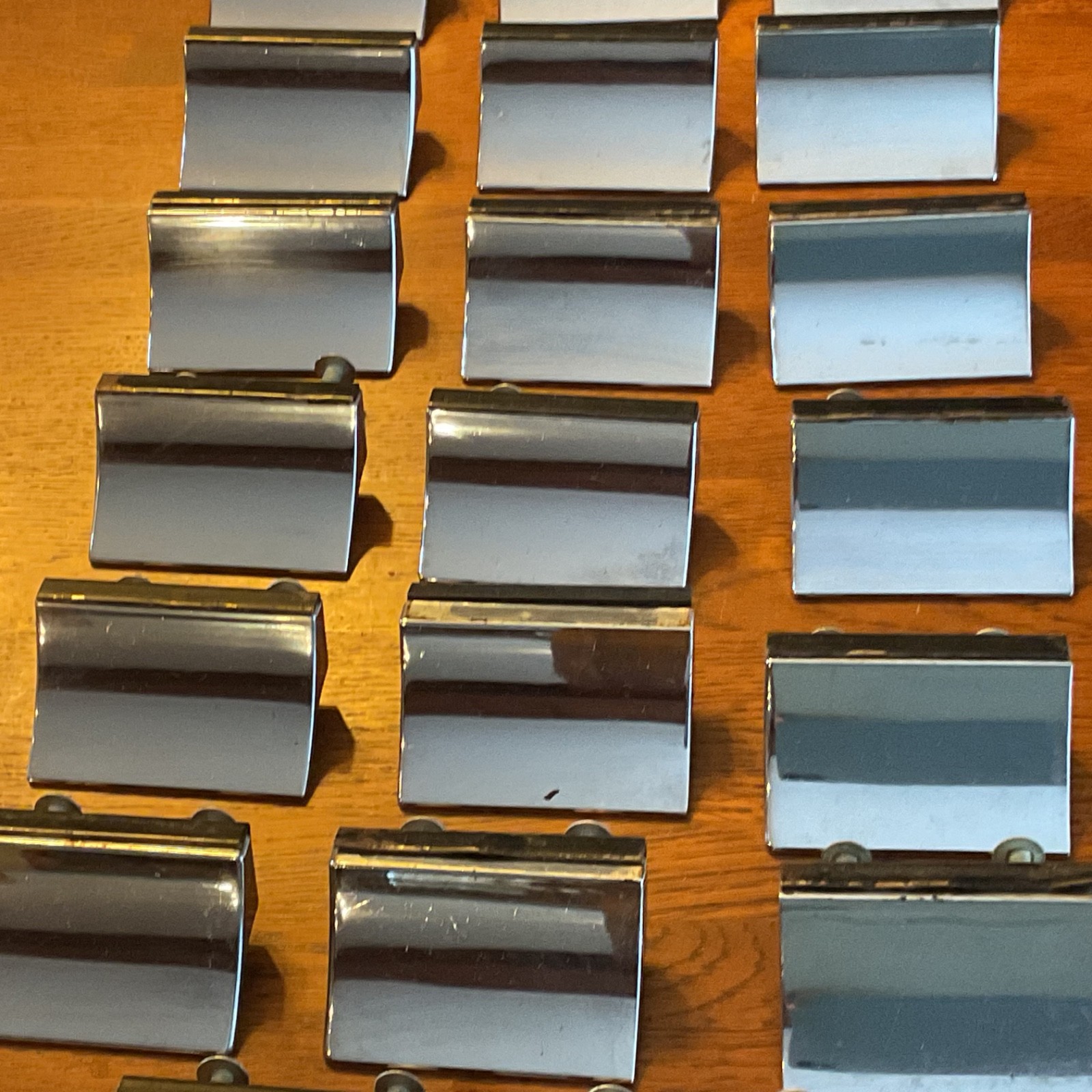 Vintage MID Century Chrome Sash Lift Style Desk Window Drawer Pulls 2 1/4 inch
