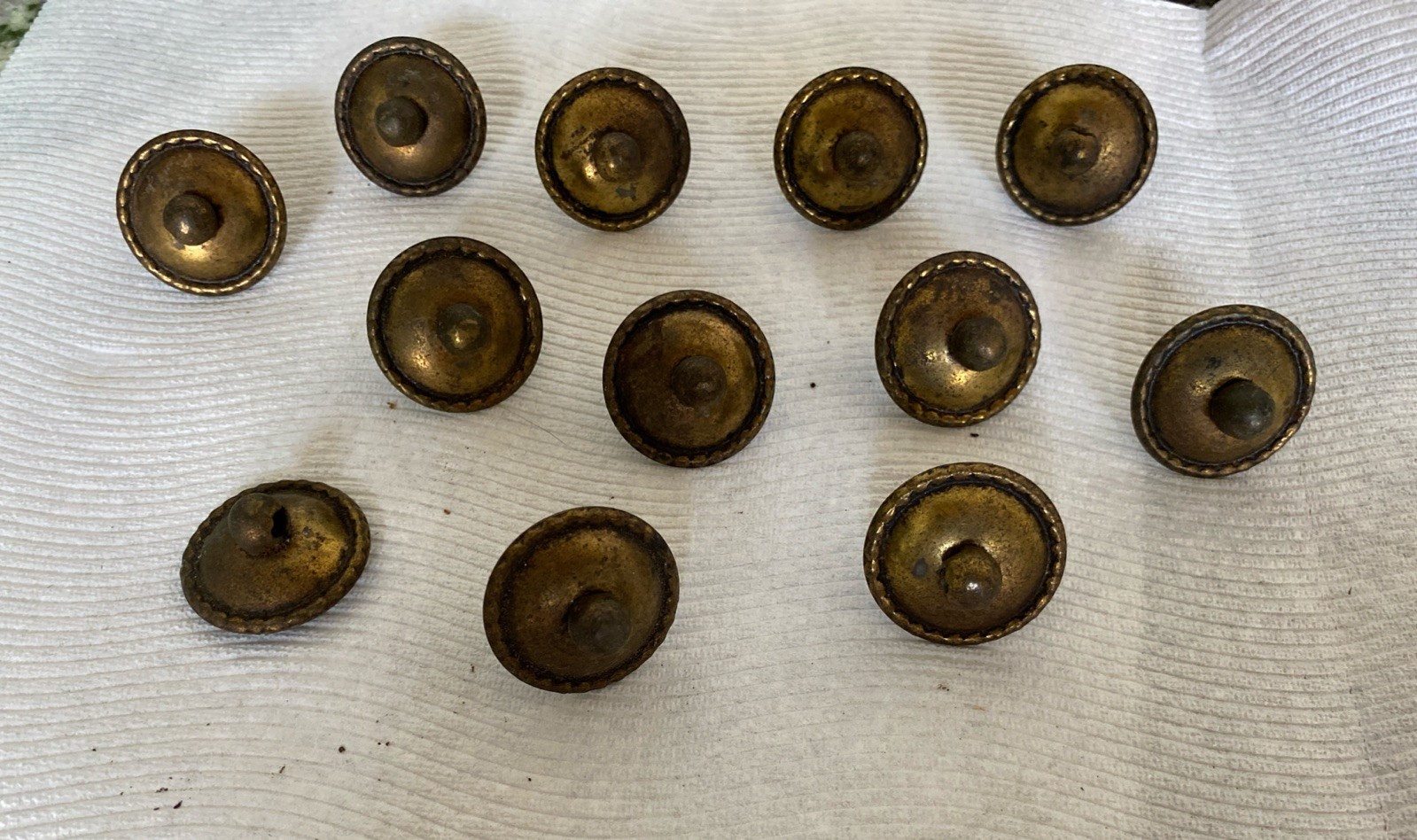 12 Unpolished Vintage Brass Drop Handle Drawer Pull Back Plates