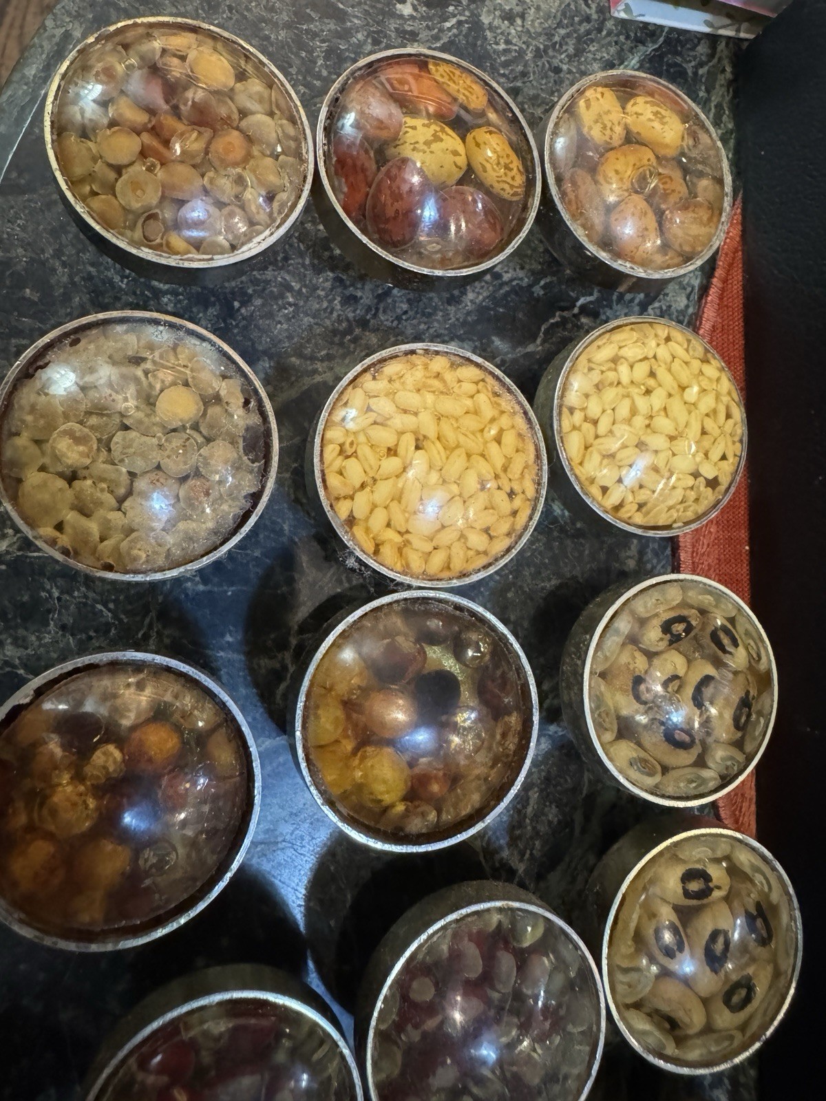 Vintage Set of 18 Resin Drawer Pulls Mid Century Hardware