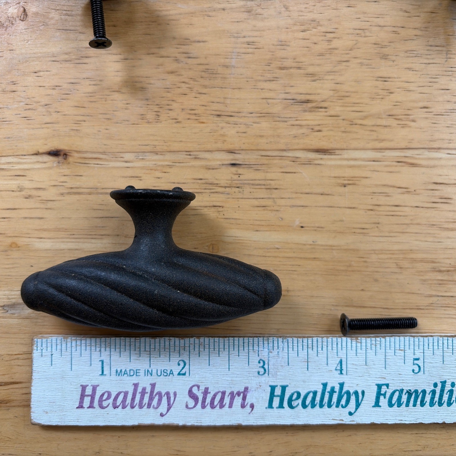 4 Vintage Cast Iron Drawer Pulls, Single Hole Mount. Free S/H