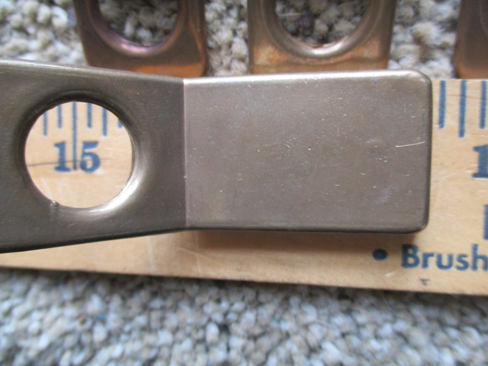 6 Vintage Brass Finger Hole pull kitchen Cabinet Door , Cabinet Drawer pulls