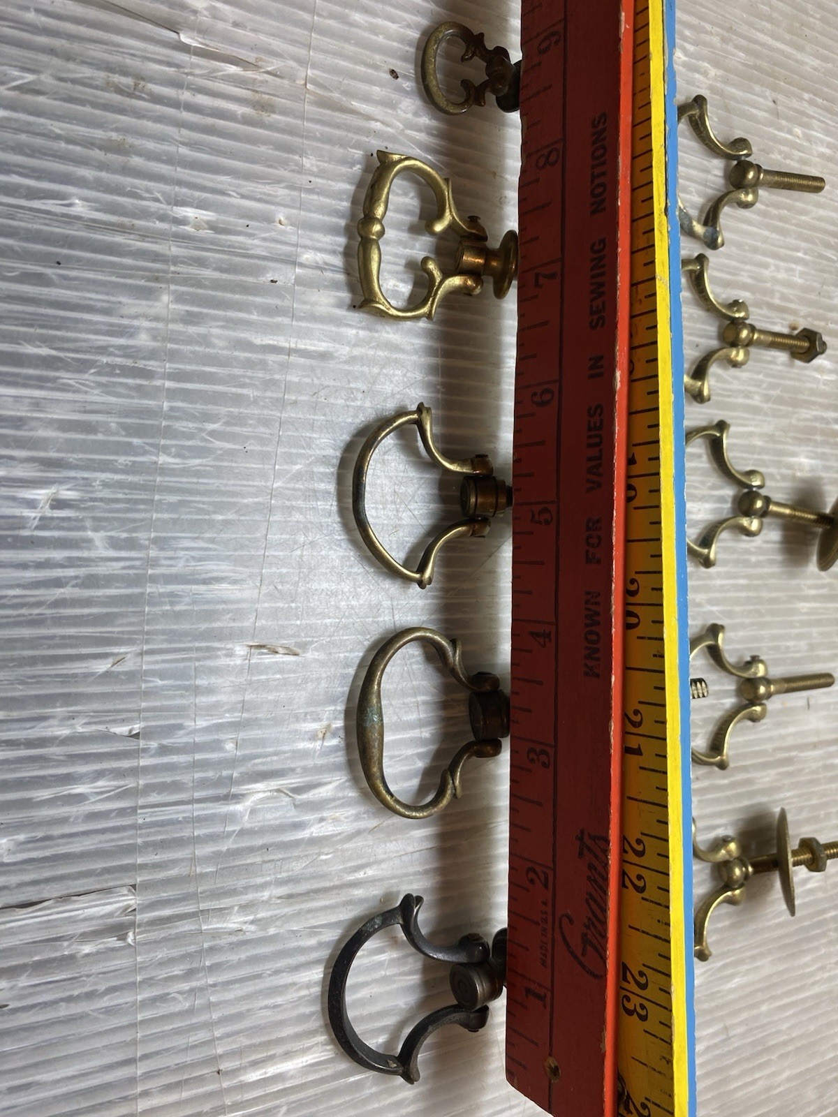 Vintage Lot Of 14 Drop Pulls Various Styles And Sizes