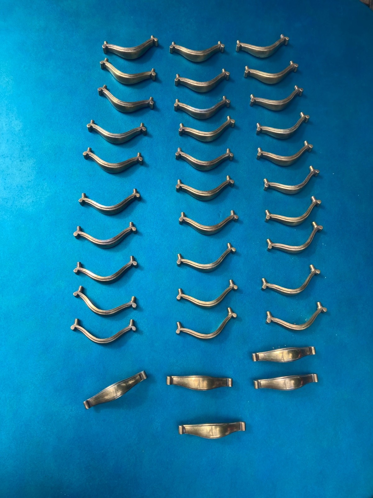 Vintage KBC Keeler Brass Drawer Pull Cabinet Handles Hardware Lot 35 Matching…
