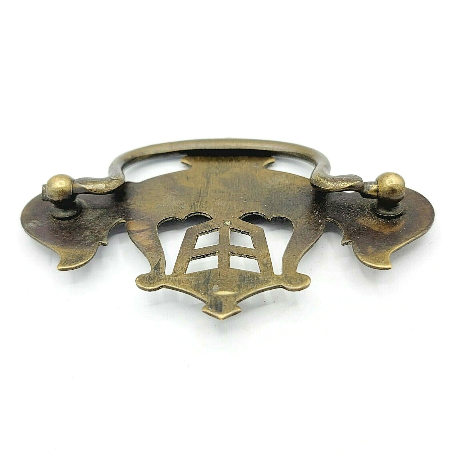 Vintage Steel Drawer Pull Bronze tone Salvage Hardware SINGLE ONLY 3″ 0030