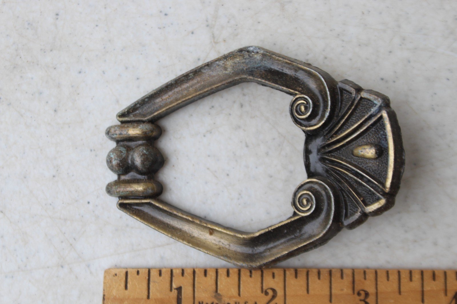 27 LOT Toyo Japan Art Nouveau Hexagon Brass Pull Handle 1016 Door Drawer Antique